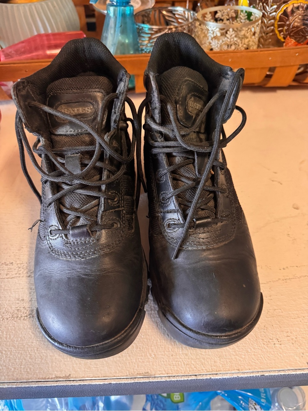 Bates Black Lace-Up Women's Combat Boots